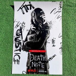 Death Note Netflix Alternative Ed. Mia Sutton/Margaret Qualley Promo Poster NOS